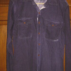 Robert Graham jeans purple corduroy button-up shirt